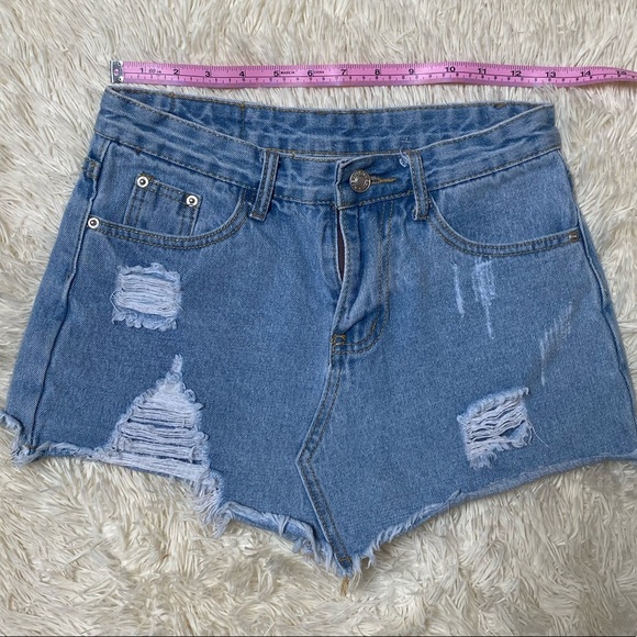 VINTAGE Jean Skort - Picture 4 of 5